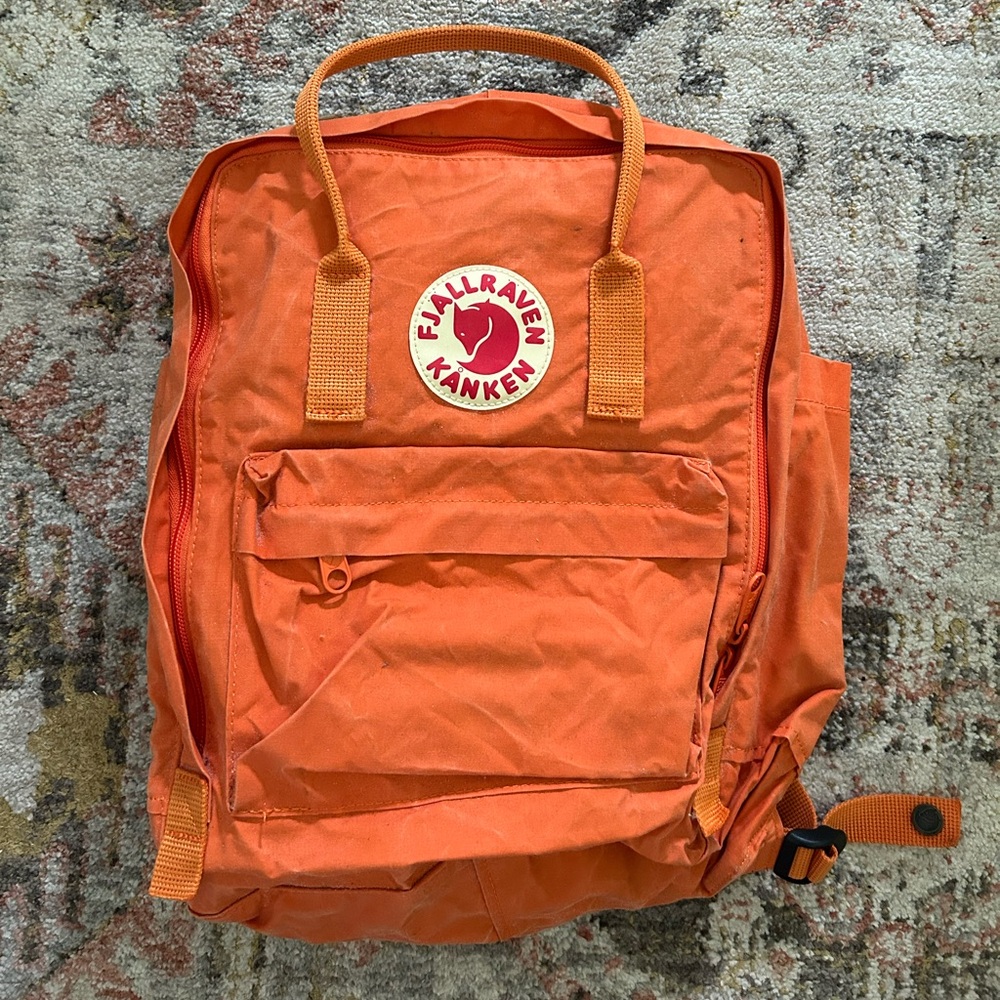 Fjallraven Orange Backpack Iconic Scandinavian Design